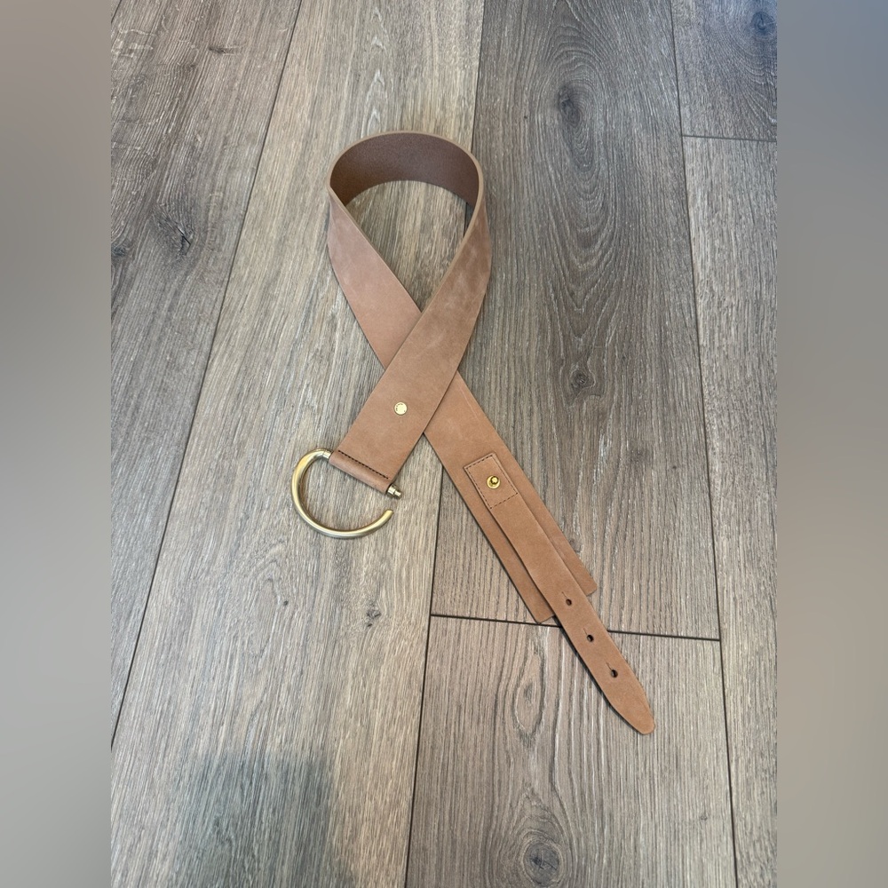 rag & bone Clark Tan Suede Leather Waist Belt - Picture 5 of 14